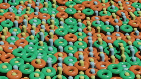 fondo animado abstracto con elementos multicolores de renderizado 3d. bucle sin costuras animación 3d moderna y satisfactoria