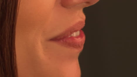 woman's profile view with smile