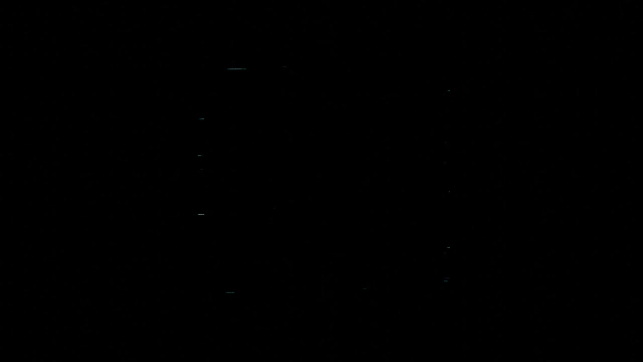 animación de video 4k de hermosa textura o formación de patrones en el texto feliz año nuevo, aislado en fondo negro.