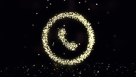 golden sparkling phone icon