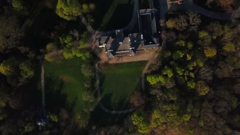 Drone-shot-of-Mansion-situated-near-Toronto