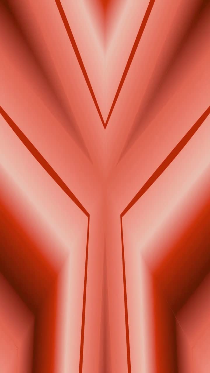 Animazione dinamica di motivo geometrico astratto rosso e arancione