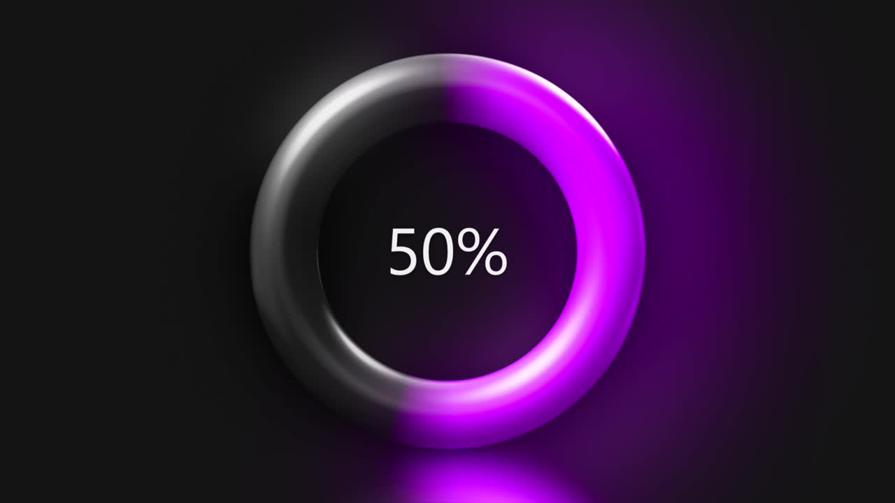 Purple and Silver Progress Circle