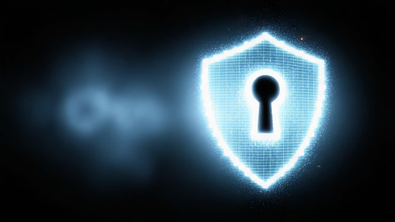 Digital Security and Privacy: A Visual Representation of a Keyhole within a Shield, Emphasizing Data Protection and Cybersecurity in the Modern Age