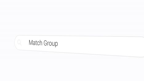 searching match group on the search engine