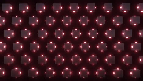 abstract pattern of glowing cubes