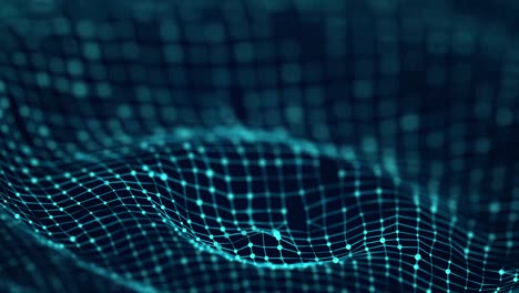 abstract futuristic background. big data visualization. dynamic wave of particles. 3d rendering.