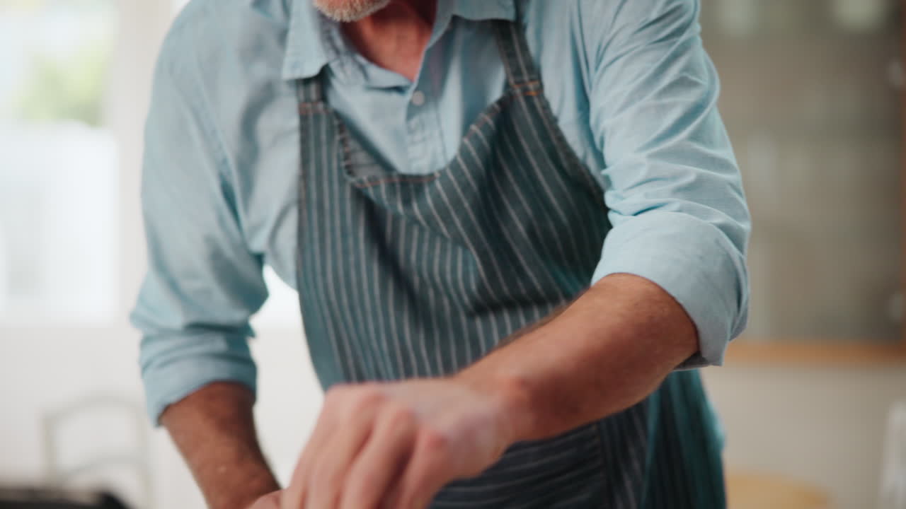 Person wearing an apron