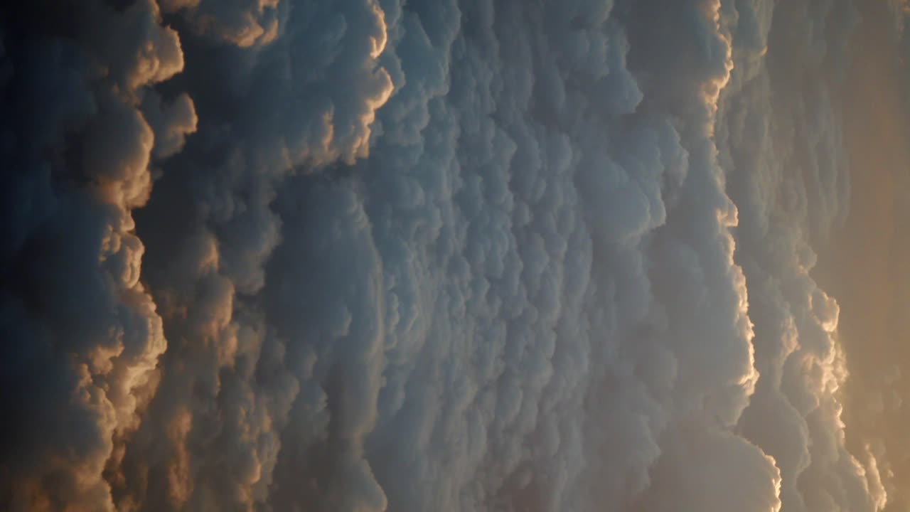 Golden Hour Light on Textured Clouds