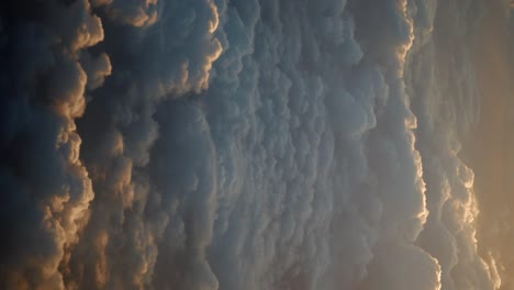 golden hour light on textured clouds