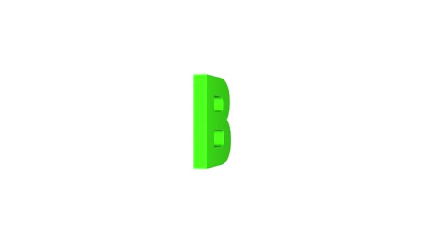 b capital 3d en bg blanco, elementos bg blancos, texto 3d en blanco.