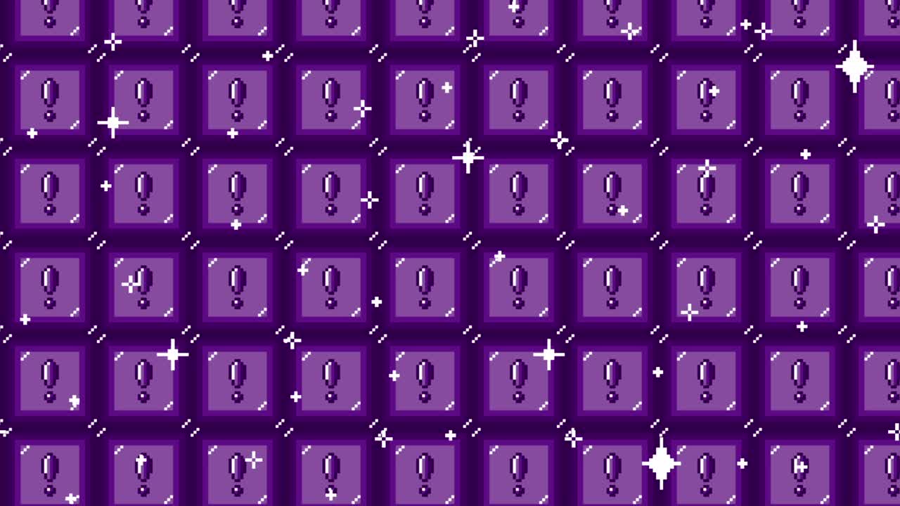 Pixel art tile exclamation mark Looping animated background. 1080p (7).mp4