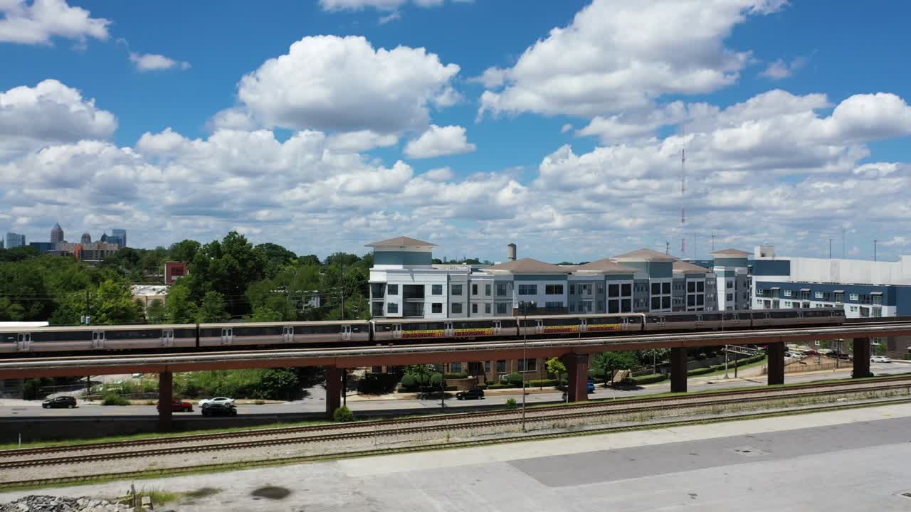 애틀랜타 조지아에 있는 새로운 콘도의 공중 샷