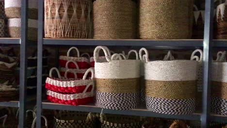 weaving basket product made from natural fiber such as pandanus, banana bark, and water hyacynth