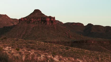 Scenic-Red-Mountains-At-The-Wild-Desert-In-Big-Bend-National-Park,-Southwest-Texas