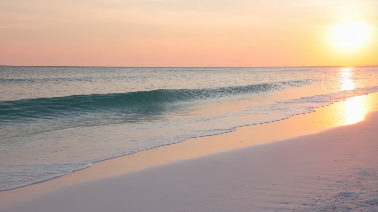 Picturesque beach at sunset