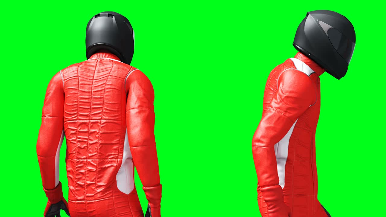 Animação de carro de corrida. Desfoque de movimento físico. Animação 4K realista com tela verde