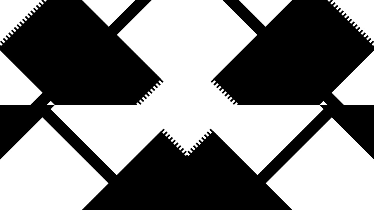 Abstract Geometric Motion Graphics with Black and White Shapes