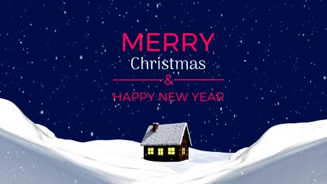 Animation-of-snow-falling-over-merry-christmas-text