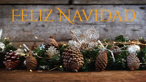 feliz navidad escrito sobre las decoraciones de navidad