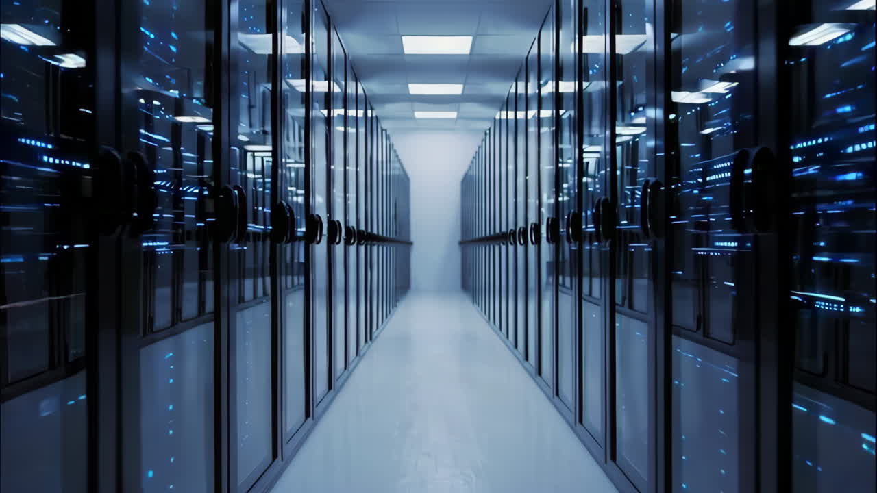 Modern Data Center Interior