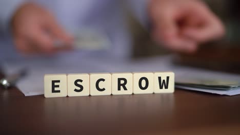 concept of money in escrow