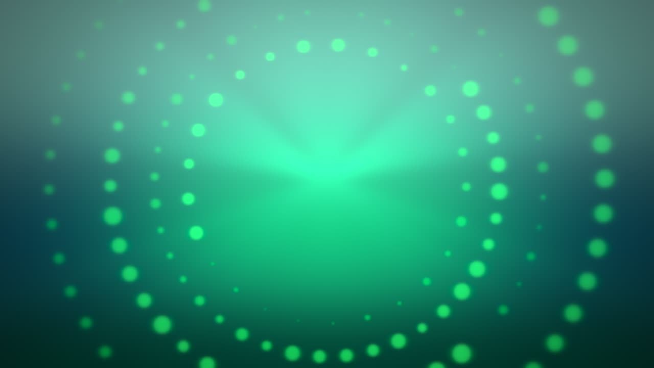 vertigo puntos de neón con rayos de haz verde