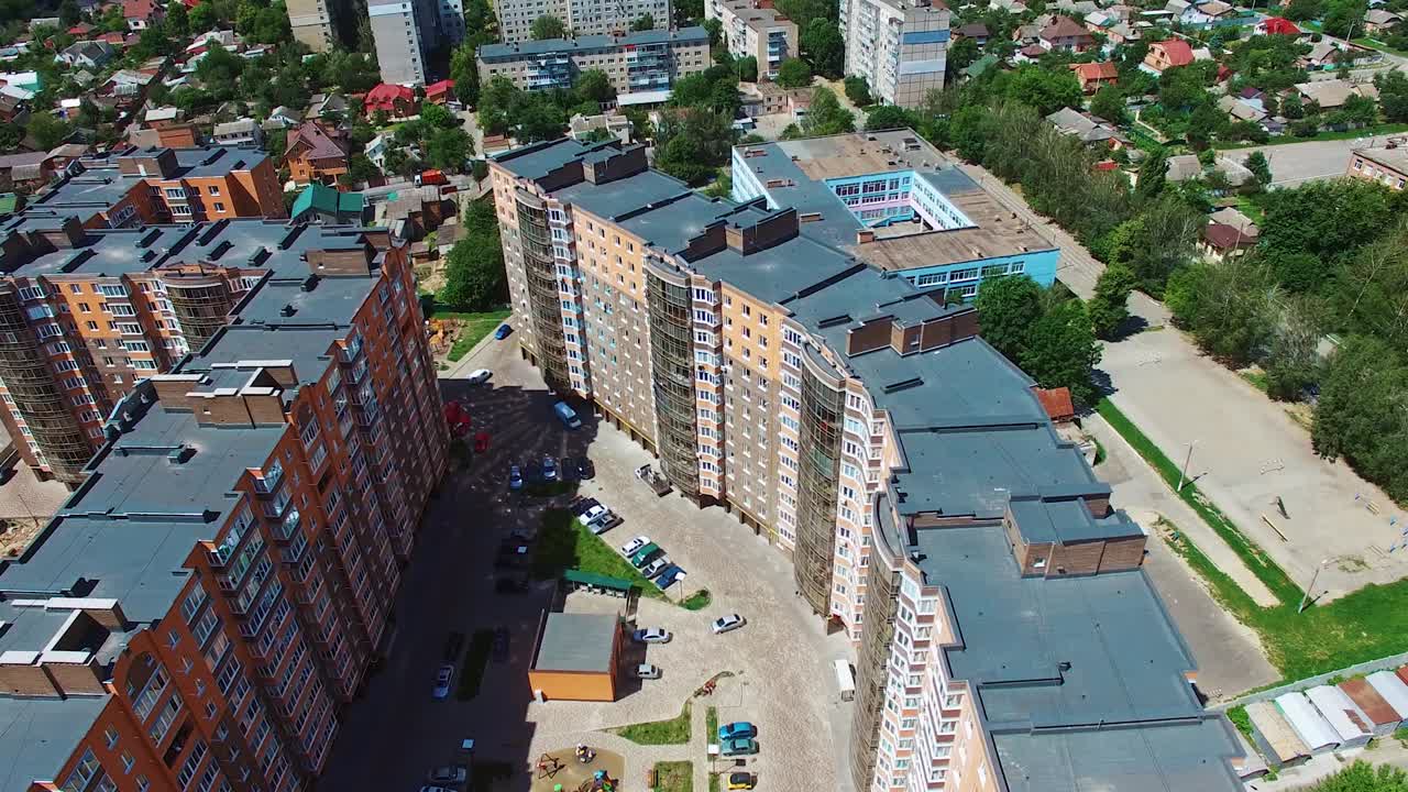 Modern residential complex. New appartment building at the residental area