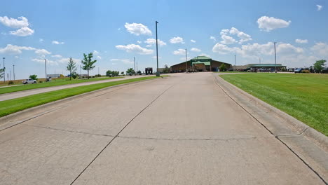 rest stop on a sunny day