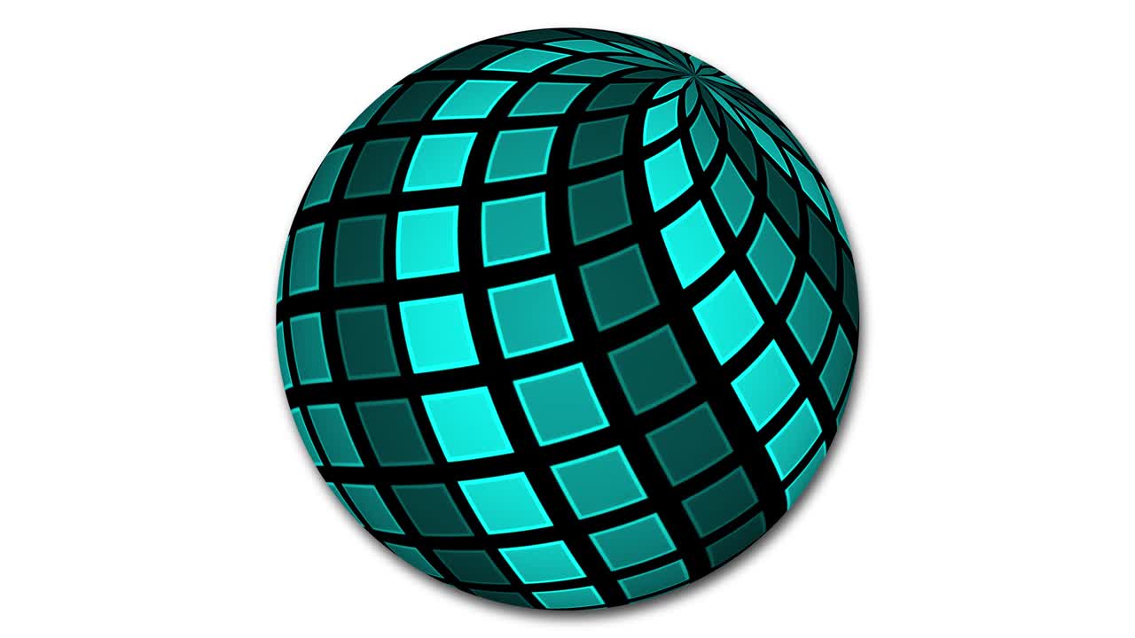 회전하는 추상적인 체크보드 구체 애니메이션 추상적인 구체 배경