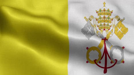 ondeando lazo 4k bandera nacional de ciudad del vaticano