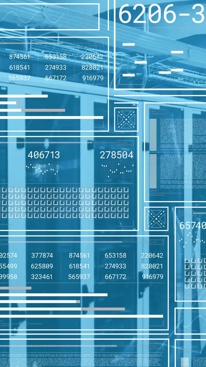 Animation of financial data processing over computer severs