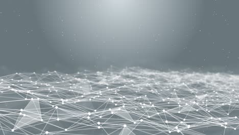 3d abstract digital wave particles network loop animation technology background cyber space internet