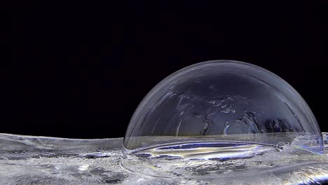 bubble soap on ice.