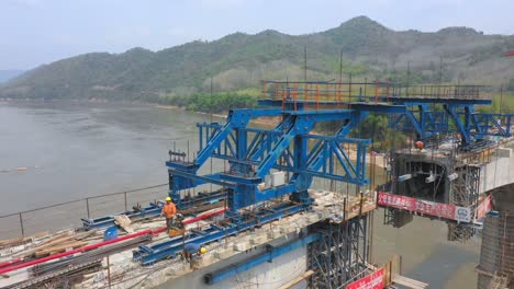 bridge construction underway