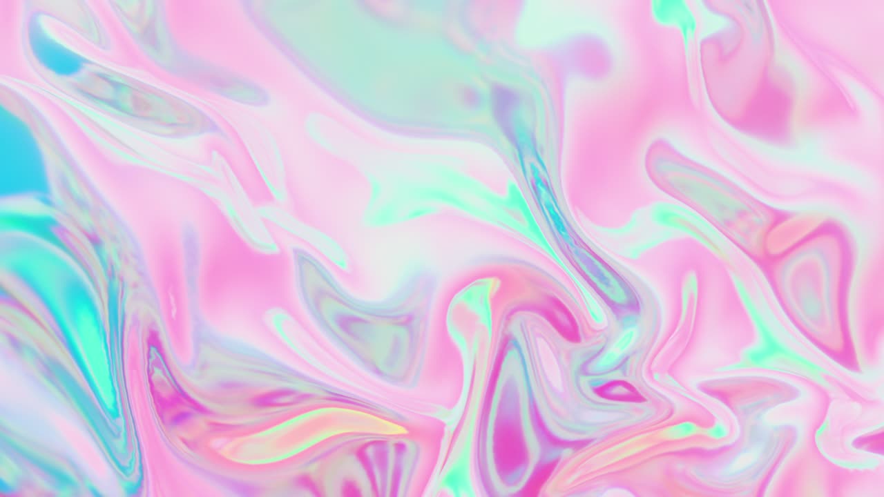 흐르는 천의 루프 애니메이션, 다채로운 파동 실크, 3d 렌더링