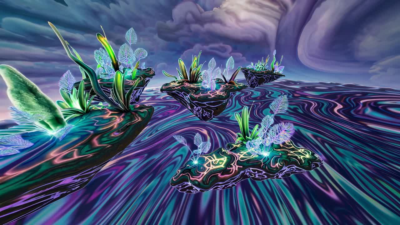 Floating Islands in a Surreal Landscape