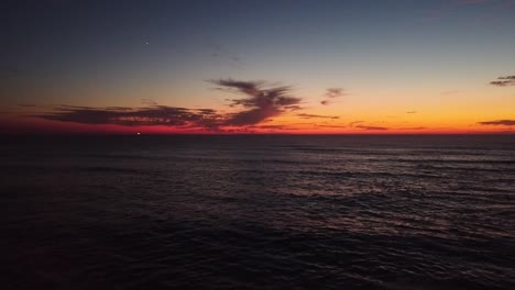 Drone-shot-at-the-beach-during-sunset