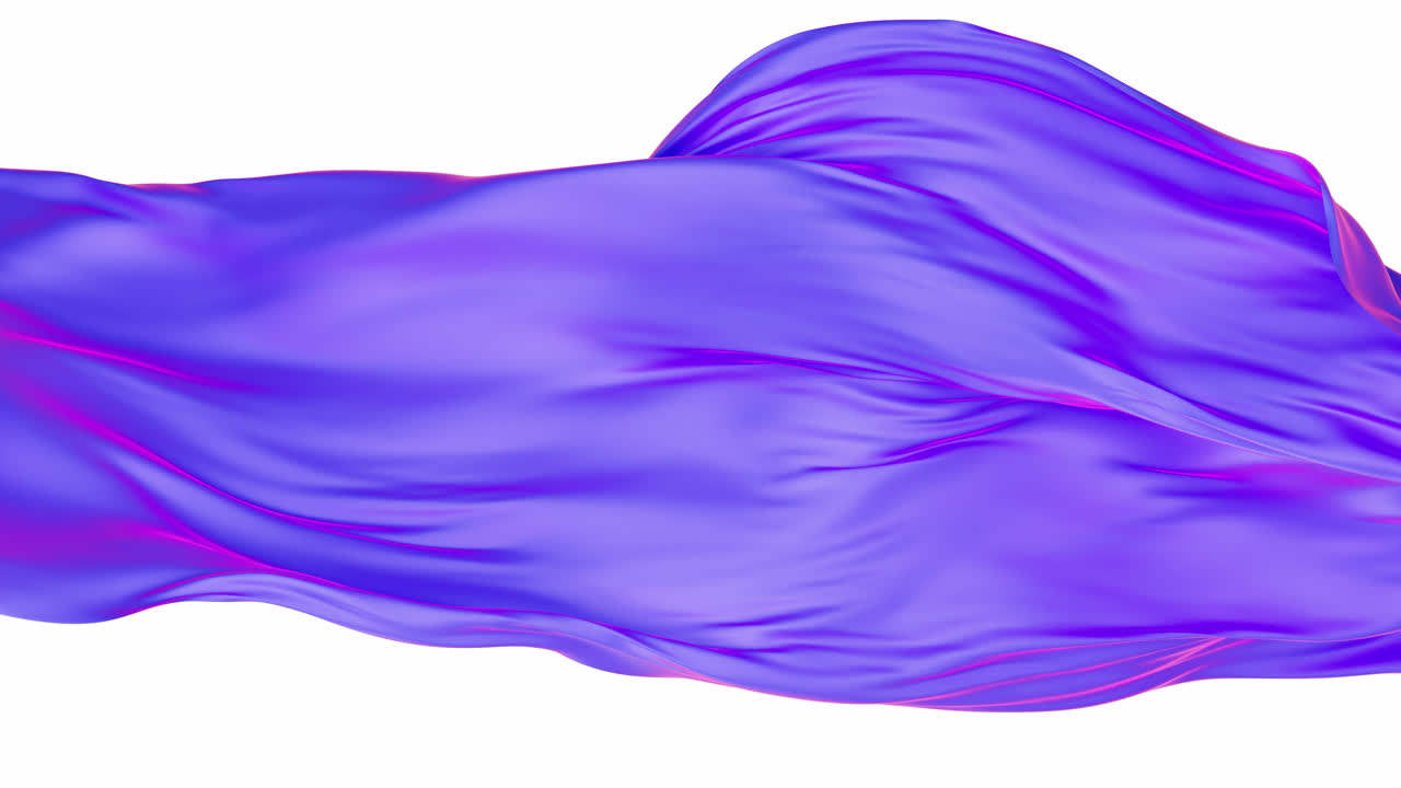 Smooth wave cloth background with alpha channel, 3d rendering.