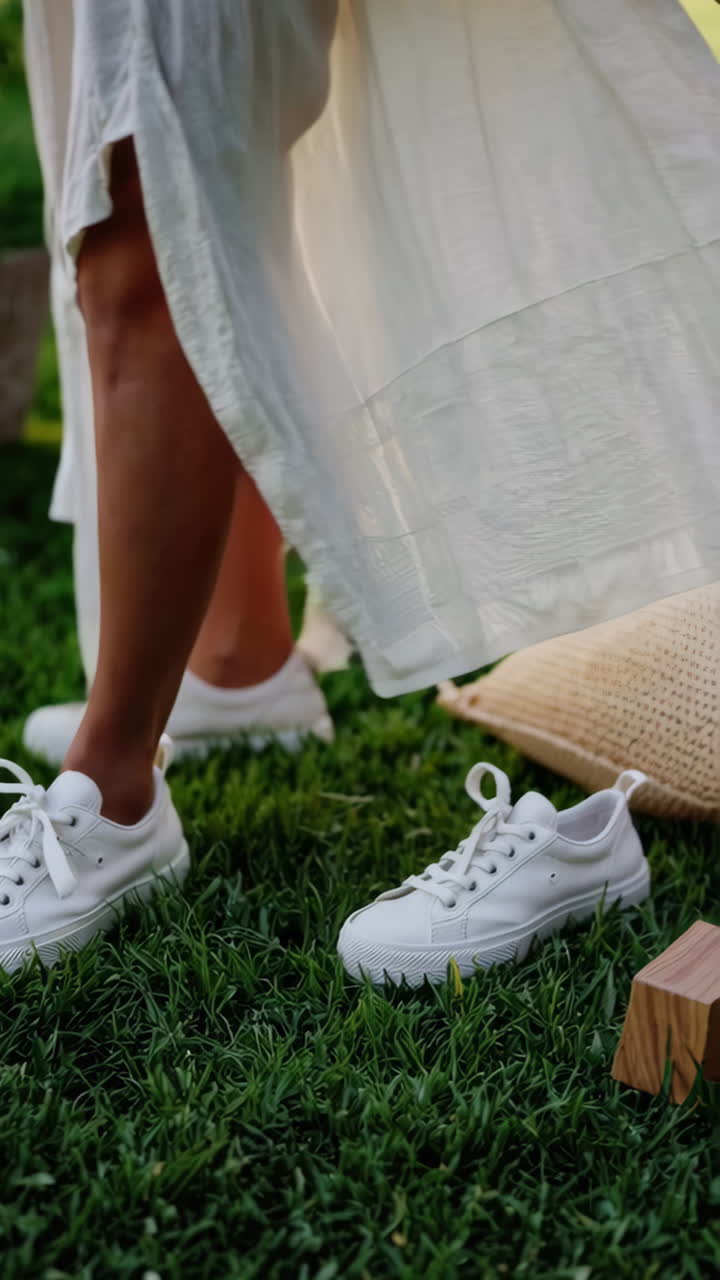 Mother and Daughter Relaxing in a Park