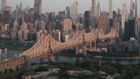 aerial view of the queensboro bridge