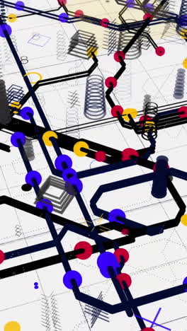 abstract geometric subway network