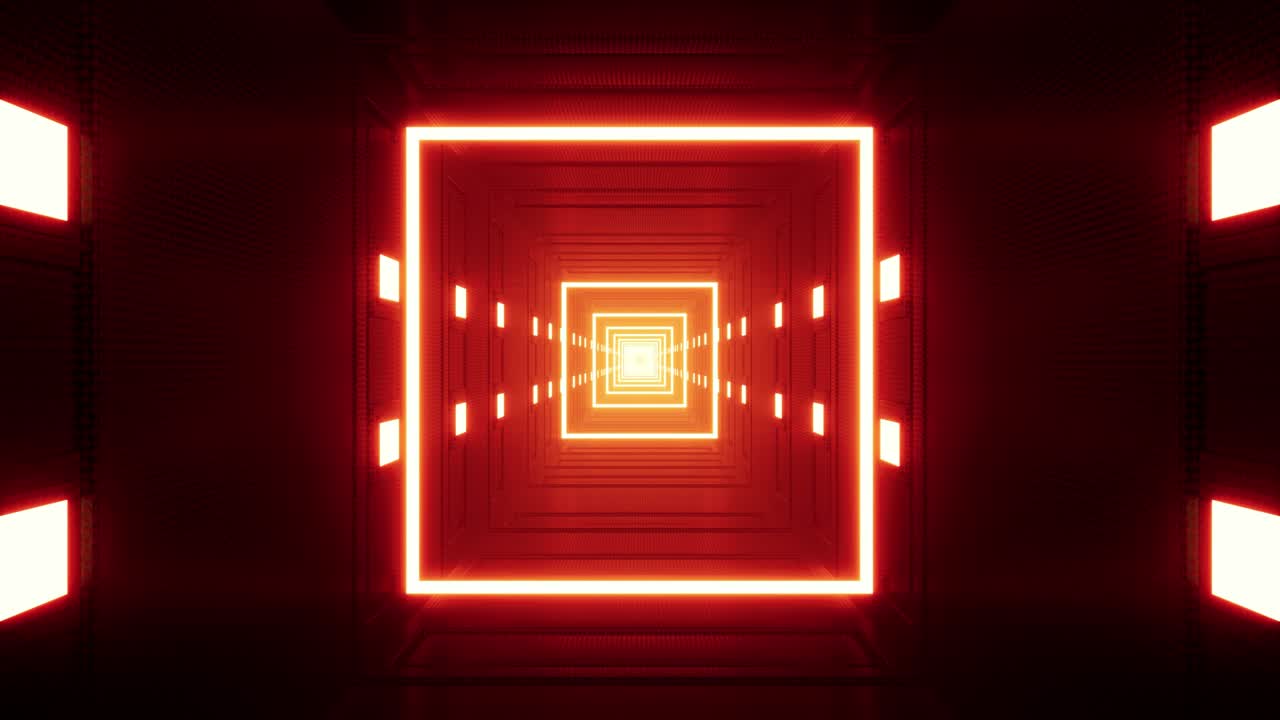 pasaje de luz roja brillante