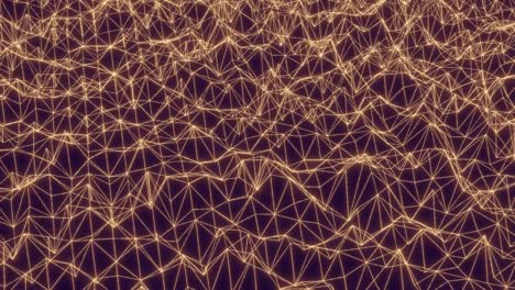 3d rendering wireframe wave slowly moving in darkness background.