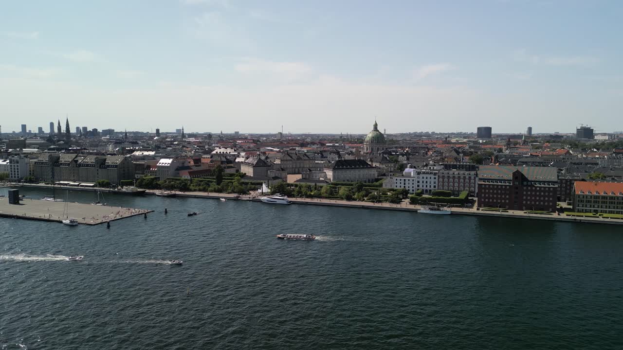 Ascesa Aerea del Palazzo di Amalienborg e delle Barche