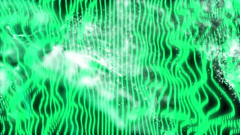animación de formas y líneas verdes sobre fondo negro