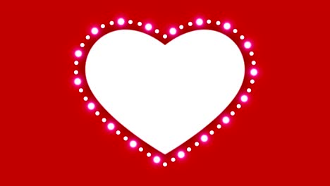 heart shape and pink light bulb animation,