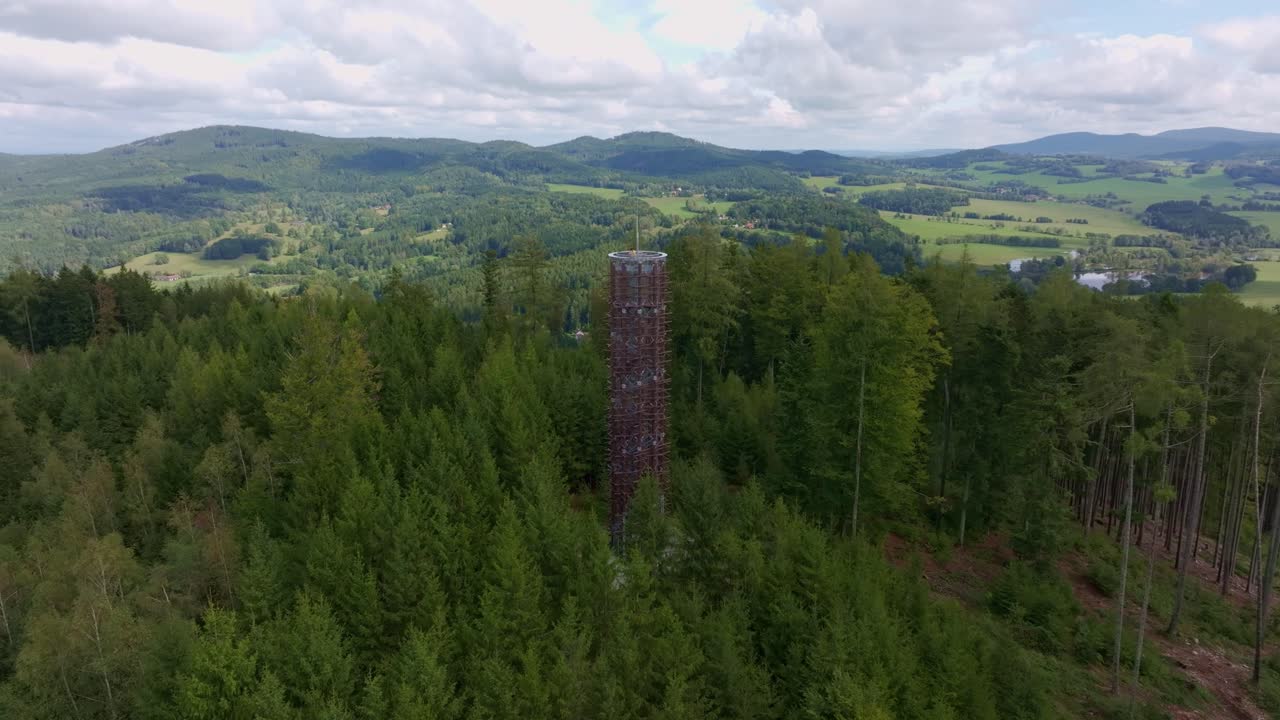 Kaplice, Tjeckien, hradistsky vrch, vakttorn, utsiktsplats