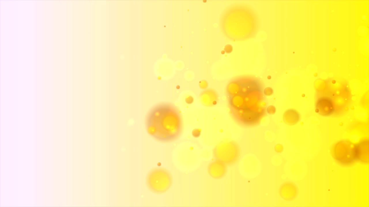 밝은 노란색 보케 입자 추상적인 비디오 애니메이션