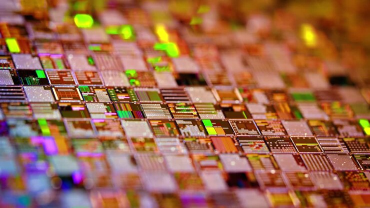 Silicon semiconductor wafer close-up. In electronics, a wafer also called a slice or substrate is a thin slice of semiconductor, a crystalline silicon, used for the fabrication of integrated circuits